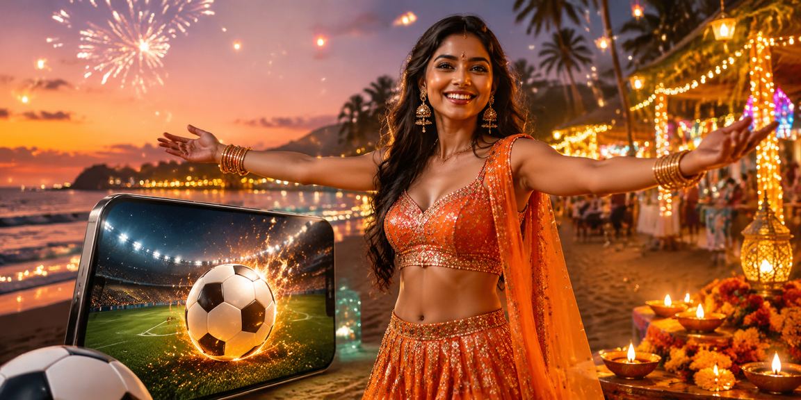 Beachside football and Diwali festival betting scene in Goa